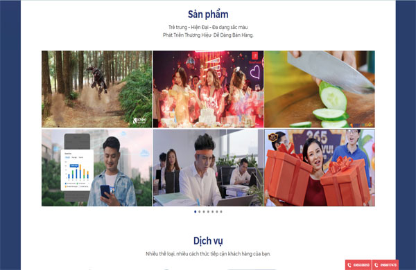 Thiết kế website quay phim chụp hình thể hiện sự uy tín của doanh nghiệp